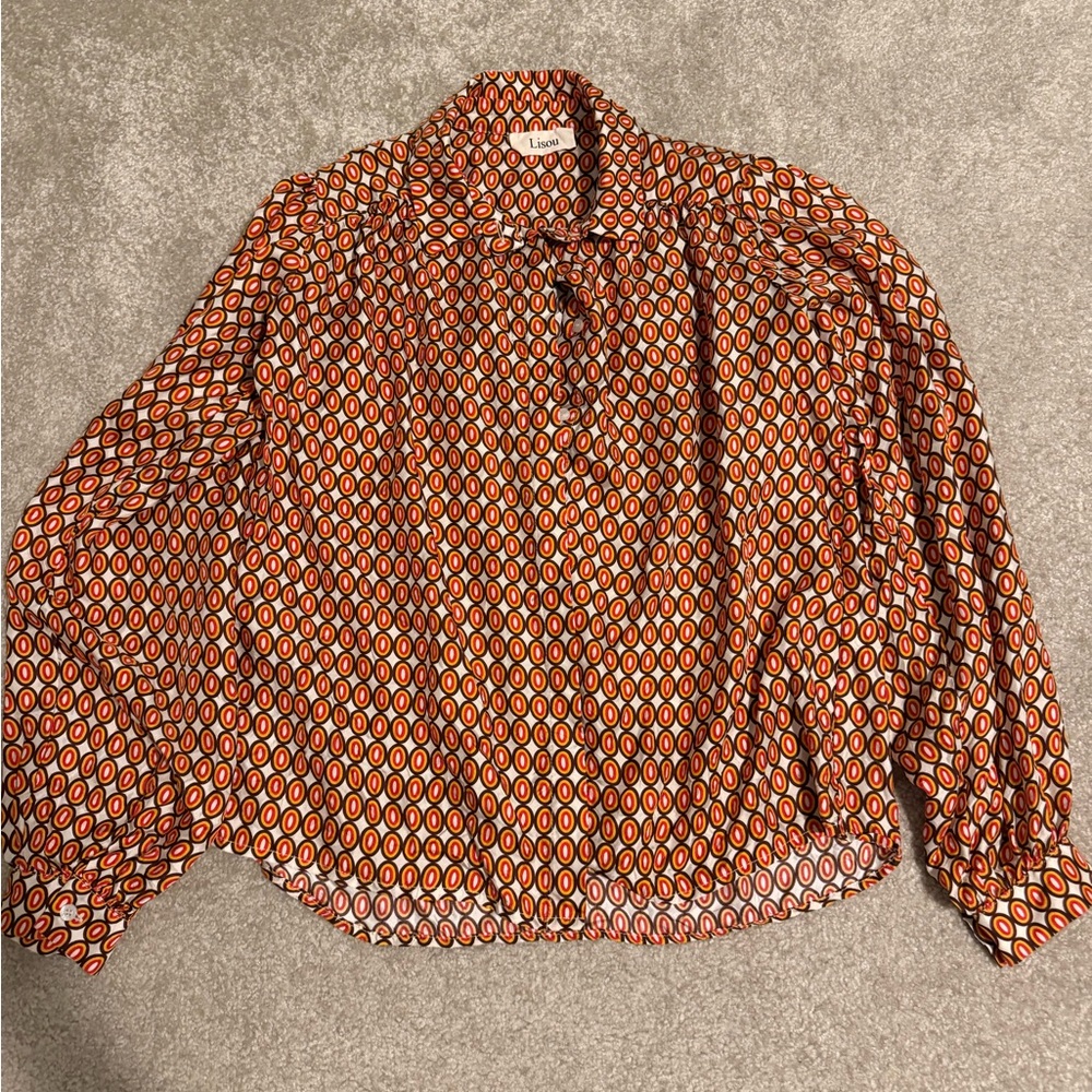 Lisou Eliza Pebble Print Silk Twill Shirt